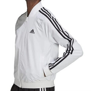 Adidas Essentials White 3-Stripes Track Jacket Size Kids 10/12
